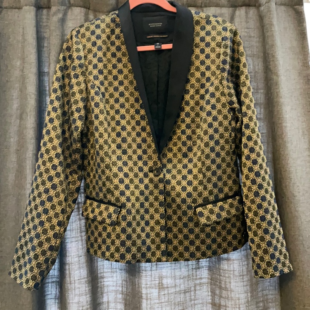 Scotch & Soda Gold Flower Blazer